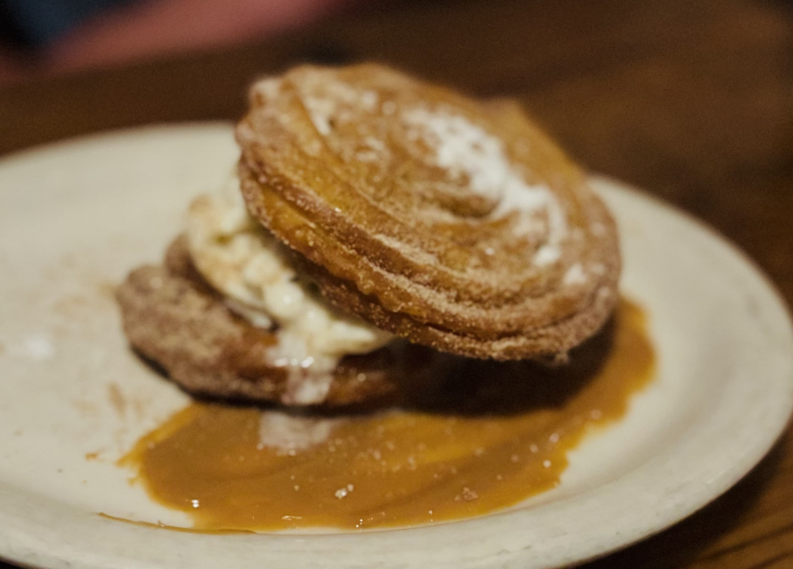 Churro with dulce de leche